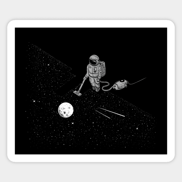 Space Cleaner Sticker by RobertRichter